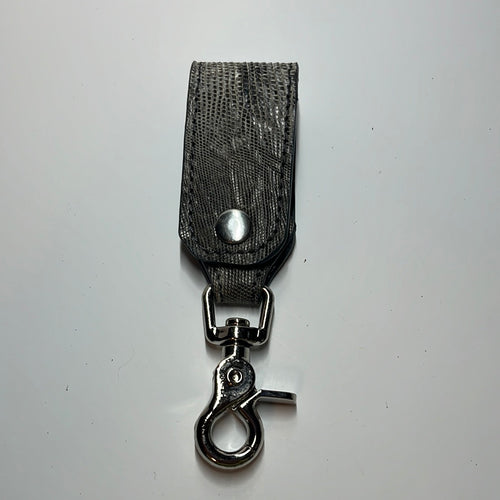 Iguana Belt Key Fob - Grey