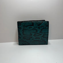 Load image into Gallery viewer, Python Bifold Wallet- Teal