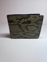 Load image into Gallery viewer, Python Bifold Wallet - Olive